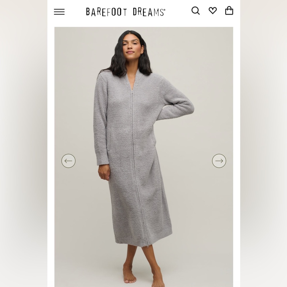 Cozy chic full zip V-neck lounger